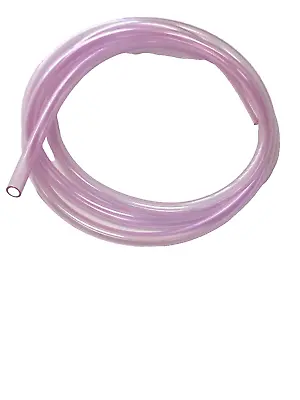 PVC Fuel Pipe 1 Metre Of 1/4  6mm I/d PINK Tint For Most Petrol Lawnmowers • £3.95