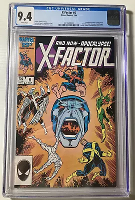 X-Factor #6 CGC 9.4 (Direct) - First Full Apocalypse - 1986 Marvel Comics • $85