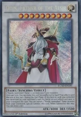 Yugioh-Odin Father Of The Aesir-Secret Rare-1st Edition-LC5D EN191 (NM) • £15