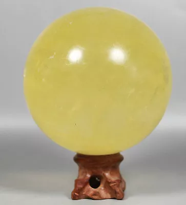 848g Iceland Spar OPTICAL CALCITE Crystal Rainbow Sphere Ball Rich W/ Stand • £28.56