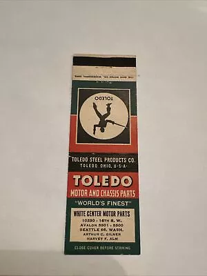 Toledo Motor And Chassis Parts White Center Motor Parts Matchbook Toledo Ohio • $1.25