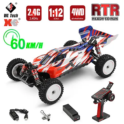 WLtoys 124008 RC Car 1/12 2.4GHz 60KM/H 4WD Brushless RC Off-Road Racing Car RTR • $109.78