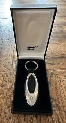 £101.48 • Buy Montblanc Jewelry | Key Ring Matsteel Oval With Black Alligator Printed Leather