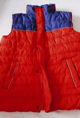 Boys Blue Zoo Hooded Red And Navy Blue Gilet Age 11-12 • £3