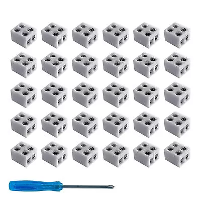 30 PCS Led Strip Light Connectors Solderless White 2 Pin 8mm LED Strip Lights... • $21.48