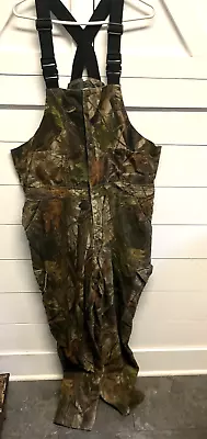 Cabelas Realtree Hardwoods Camo Camouflage Cargo Bib Overalls Unlined Xl Regular • $24.99