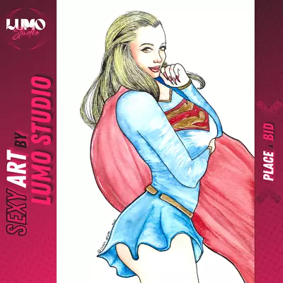 Super Girl (09 X12 ) By R. Luna - Lumo Studio Original Comic Art • $9.99