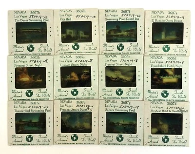 £72.58 • Buy 1950s Lot 12 Las Vegas Projector Slides Thunderbird Sahara Dunes Fremont Car Vtg