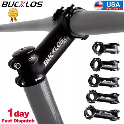 BUCKLOS Aluminum Handlebar Stem 7/17/22 Degree 31.8mm MTB Road Bike 1-1/8  Parts • $11.99