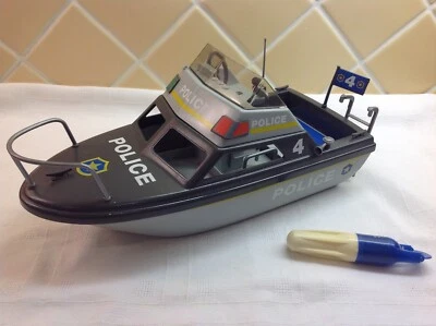 £7 • Buy Vintage Playmobil Police Patrol Boat And Motor Vgc