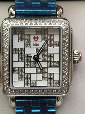 New In Box Michele Deco Diamond Limited Edition Square Pattern Watch $3000 • $1850