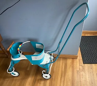 Vintage 1940’s GENUINE TAYLOR TOT BABY STROLLER WALKER SCOOTER BUGGY Blue White • $119.99