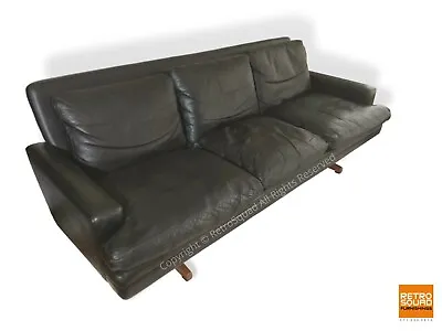 Danish Modern Leather Sofa Couch By F. Kayser For Vante Eames Knoll Herman Mille • $3200