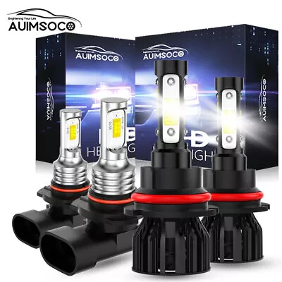 4X 9007 9006 Led Headlight Bulbs Fog Light For Ford F-150 1997 1998 Super White • $36.54