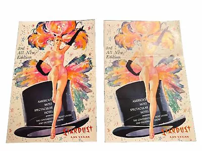 Casino Vintage Program Stardust Las Vegas 3rd Edition Le Lido Paris Set Of 2 • $25