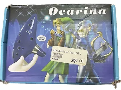 12 Hole Ocarina Of Time Ceramic Alto C Flute Legend Of Zelda Blue Instrument • $24.95