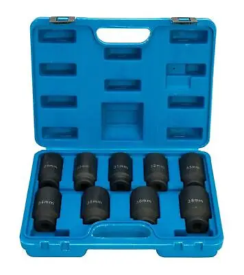 9PC 1/2  Drive Deep Impact Socket Set Metric Axle Hub Nut Socket Tool 29-38mm US • $45.67