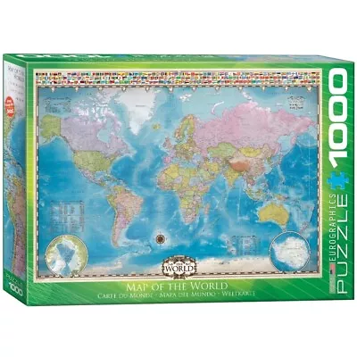 EG60000557 - Eurographics Puzzle 1000 Pc - Map Of The World • £11.99