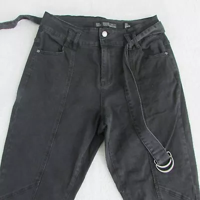 City Chic Jeans 14 L27 Black Skinny High Black Womens Ankle Grazer Harley • $29.95