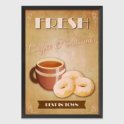 Retro Vintage Food Drink Wall Art Kitchen Poster Print Home Cafe Canvas A3 A4 • £3.99