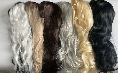 Wigs Bundle Synthetic Long Hair Mix Colours Long Fancy Dress Cosplay X 6 (36) • £28.99