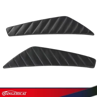 Black Door Panel Insert Fit For 2010-2014 Ford Mustang Pleated 1Pair  • $40.23