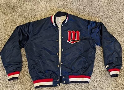 Minnesota Twins Satin Jacket Lot Of 2 Diamond Starter Chalk Line SZ L 1991  • $134.99