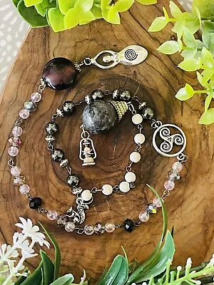 Spirit Of Hestia Greek Goddess Rosary -Pagan Wicca Witch Hematite Howlite Stones • £12.99