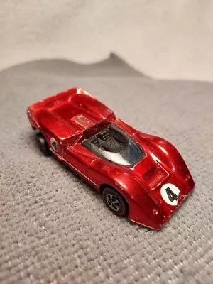 1969 Mattel Hot Wheels Redline McLaren M6A Thick Red Paint US Made • $31.25