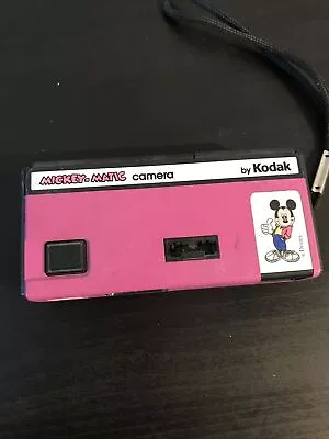 Mickey Matic Camera By Kodak Pink 110mm Film Untested • $9.99