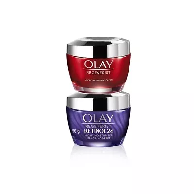 $92.89 • Buy Set OLAY Regenerist Micro Sculpting Day + Retinol24 Moisturizer Night Cream 50g