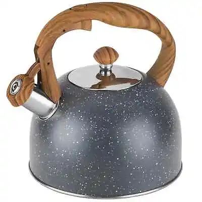 £23 • Buy Stove Top Kettle Whistling Kettle 2.5 Induction Gas Aga Grey