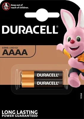 2 X DURACELL AAAA LR61 MN2500 E96 1.5V Alkaline Batteries Long Expiry • £3.48