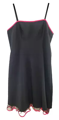 MASQUERADE Women's Black Pink Trim Strappy PARTY DRESS 1X Extra Large Sleeveless • $3