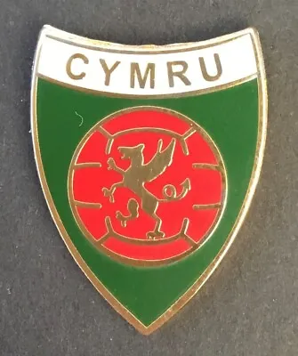 £4.50 • Buy Cymru Retro Football Shield Wales Souvenir Enamel Pin Badge - Very Rare