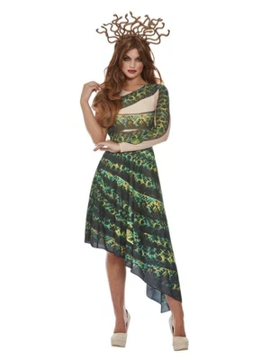 £57.06 • Buy Ladies Medusa Gorgo Costume & Headband Greek Myth Monster Halloween Fancy Dress