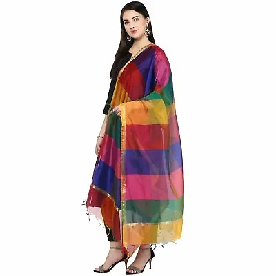 Women Dupatta Indian Stole Scarf Party Wear Wrap Chunni Multi Colour • $11.52