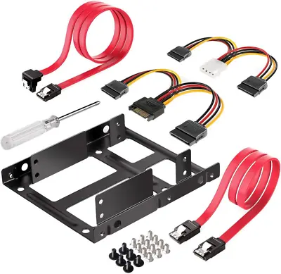 Inateck SSD Mounting Bracket 2.5 To 3.5 With SATA Cable And Power Splitter • £10.28