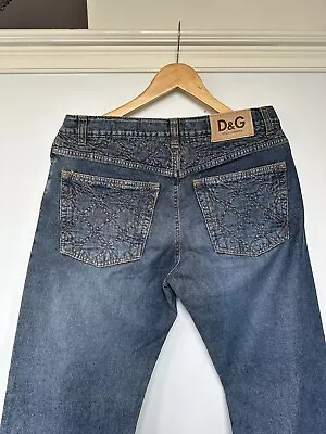 Dolce & Gabbana Jeans  D&G Denim Medium Wash Mens JEANS W 33  Logo & Stitching • $140