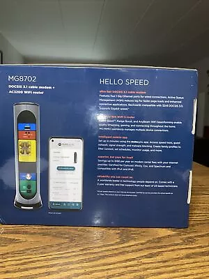 Motorola MG8702 Cable Modem + Wi-Fi Router-Black • $125