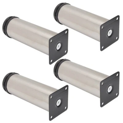 $20.67 • Buy 4PCS Adjustable Cabinet Sofa Bed Leg Feet Stainless Steel Height Furniture Legs