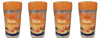 4 X 400g Knightsbridge Peach Instant Tea Drink Powder Hot Or Cold Iced Fruit • £21.97