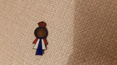 1937 King George Vi Queen Elizabeth Coronation Souvenir Enamel Pin • £10