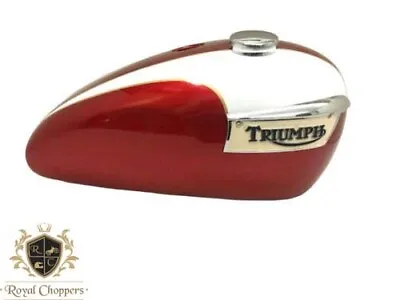 $329 • Buy TRIUMPH T140 CHERRY& CREAM PAINTED GAS FUEL TANK & CAP & TAP |Fit For