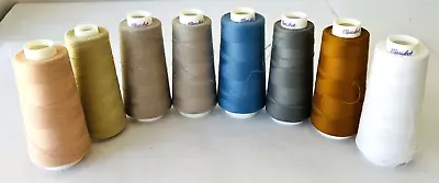 8 Spools Maxi-Lock & 2 Other Polyester Serger Thread Cones Partly Used • $29.99