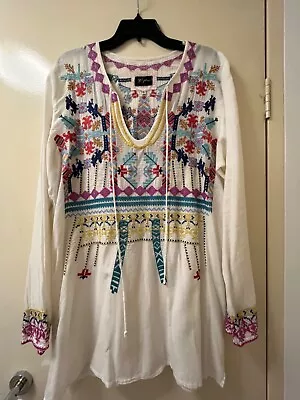 Johnny Was Byia Embroidered Tunic L • $53