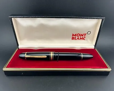 Montblanc Meisterstück No. 149 Fountain Pen W/Box 14C/14K Gold M Nib Serviced • $545