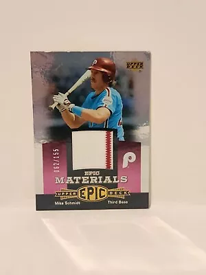 2006 Upper Deck Epic Materials Mike Schmidt Game-worn Swatch 062/155 • $19.50