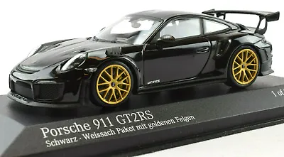 Minichamps Porsche 911 991.2 Black GT2 RS Weissach 1:43 Diecast Car 410067291 • $60.99