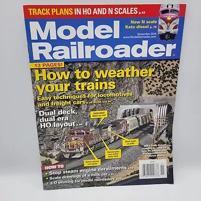 Model Railroader Magazine Nov 2014 Weather Trains Dual Deck Stop Derailments • $3.85